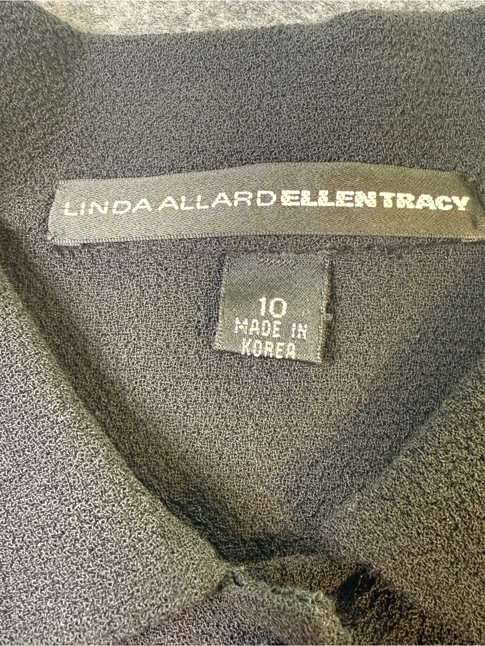 Vintage 1990s Linda Allard Ellen Tracy Black Wool Shirt Jacket Blazer Size 10 - Picture 6 of 12